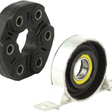 Bapmic 26117511454+26127501257 Driveshaft Flex Disc Joint and Center Support Bearing for BMW E46 E90 E91 F10 F11 E85 Z4