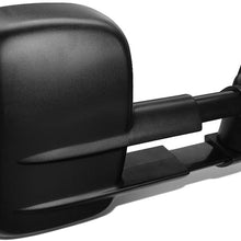 Right Side Black Manual Telescoping Folding Rear View Side Towing Mirror Replacement for C/K Pickup C10 GMT400 88-02