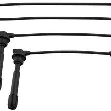XYZMOT Set of 4 Ignition Spark Plug Cable Wire Set for Hyundai 96-12 Elantra/ 97-08 Tiburon/ 05-08 Tucson, Kia 10-11 Soul/ 04-09 Spectra/ 05-09 Spetra5/ 05-09 Sportage (Replaces 27501-23B00 671-4239)