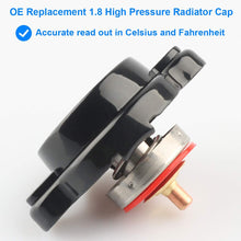 High Pressure Radiator Cap with Temperature Gauge, 1.8 Bar Radiator Cap 25.6psi Compatible with Honda, Kawasaki, Suzuki, Yamaha, Polaris Ranger, Husqvarna Dirt Bike, KTM, More Motorcycle ATV Models