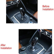 Plastic Carbon Fiber Printing Gear Shift Knob Trim Cover Sticker for Alfa Romeo Giulia Stelvio 2017-2019,Car Styling Accessory, 1pc (Not fit for Quadrifoglio)