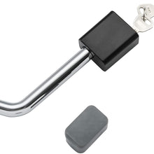 TOPSKY Trailer Hitch Receiver Lock Dual Bent Pin Style 5/8 inch Diameter Fits 2" or 2-1/2" Receiver Carbon Steel with Two Flat Key