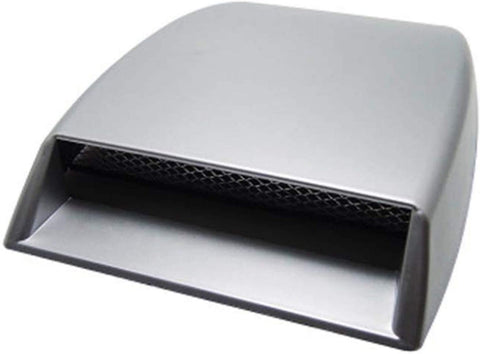 Air Flow Intake Hood Decorative Scoop Vent Bonnet Cover for Universal Car Hood Scoop (Color : Silver)
