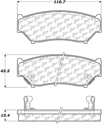 Centric Parts 300.05560 Semi Metallic Brake Pad with Shim