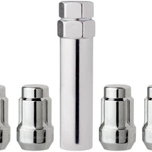 DPAccessories LCS3L6HC-CH04LK4 Chrome Wheel Locks 12x1.5 Closed End Spline Tuner Locking Lug Nuts - Dual Hex Wheel Lock Set
