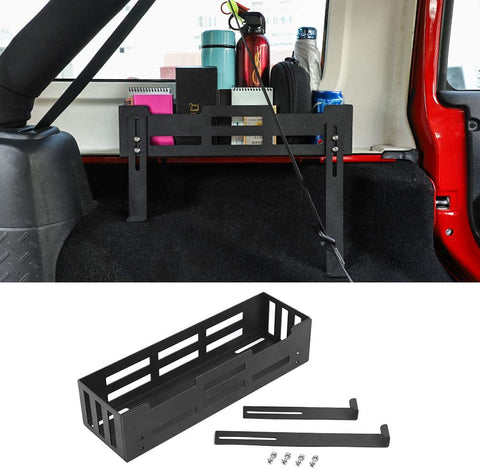 RT-TCZ for Jeep JK JL Interior Accessories Rear Cargo Side Basket Rack Solid Metal Luggage Storage Carrier for 2011-2018 Jeep Wrangler JK & 2018-2020 JL Unlimited Sahara Sport Rubicon