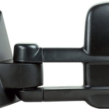 Fit System Driver Side Towing Mirror for Silverado/Sierra, 2500, 3500, Textured Black, extendable, Dual Lens, 1st Design, (no Signal/Power fold/Side Reflector/BLIS), fold, Heated Power