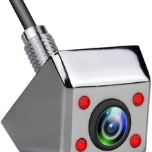 JPP Rear View Camera - Waterproof Reverse Backup Cameras for Car 170° Viewing Angle Night Vision with 4 IR LED Lights (Silver)