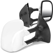 Pair Chrome Power Heated Glass Telescoping Folding Side Towing Mirrors Replacement for Ford Super Duty 99-07