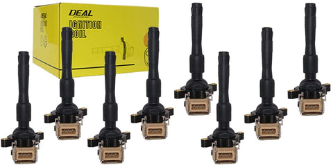 DEAL Pack of 8 New Ignition Coils For BMW 540i 740i 740iL 840Ci M5 Z8 X5 4.4L 4.6L 5.0L V8 Replacement# E36 E46 E31 E38 E39 E53 UF354 UF300 E721 E720 E383 IC417