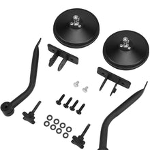 JoyTutus Mirrors Doors Off Quick Release, Hinge Round Mirrors for Jeep Wrangler JK JKU TJ