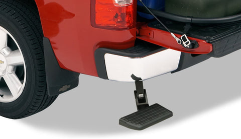 AMP Research 75302-01A BedStep Retractable Bumper Step for 2006-2014 Ford F-150 & Raptor (Excludes Flareside),Black,Large