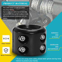 Winch Cable Hook Stopper Rubber Shock Absorbent Winch Line Saver Accessories with Allen Wrench for ATV UTV Winch Cable Protects Towing Hook, Synthetic Rope, Cable Line