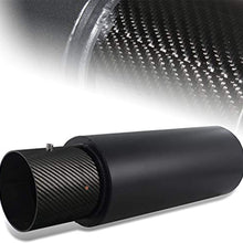 S SIZVER Weld-On Muffler Series 4" N1 Carbon Tip Black 2.5" Inlet+Silencer