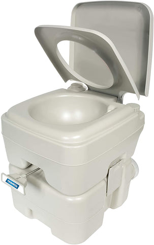 Camco 41541 Portable Travel Toilet-Designed for Camping, RV, Boating and Other Recreational Activities - 5.3 Gallon