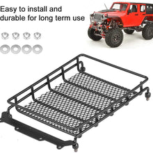 SALUTUYA Steel Universal Black Roof Rack Car Top Luggage Holder Model Vehicle Accessory Luggage Tray Roof Rack for Tamiya CC01 / CR01 / D90 / SCX10 1/10 1/8 RC Crawler Car