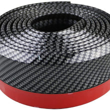 Front Lip ,HengJia Auto Parts 2.5m/8.2ft Car carbon fiber front lip,Front Bumper Lip ,Carbon Lip ,Side Skirt, front lip spoiler 100% waterproof protection(Carbon black)