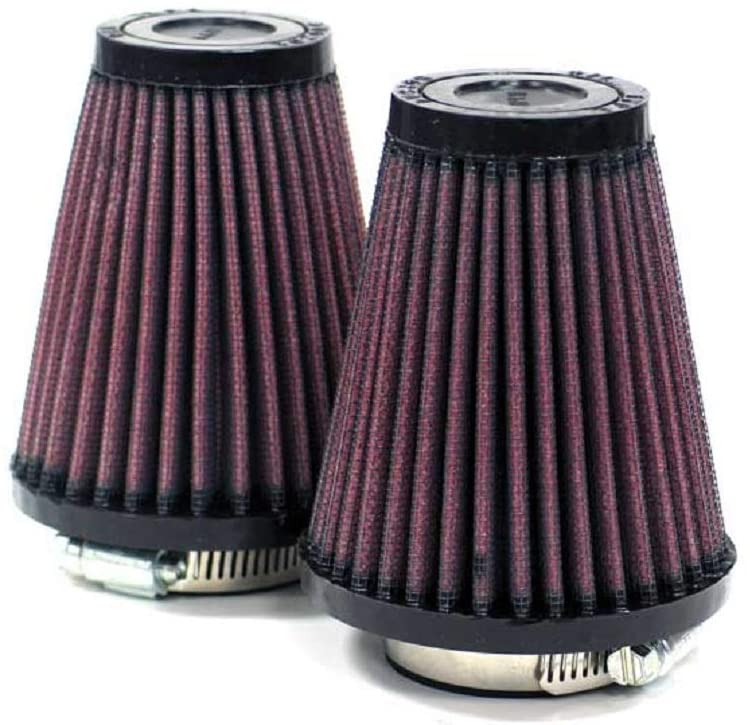 K&N Universal Clamp-On Air Filter: High Performance, Premium, Washable, Replacement Filter: Flange Diameter: 1.687 In, Filter Height: 4 In, Flange Length: 0.625 In, Shape: Round Tapered, R-1082