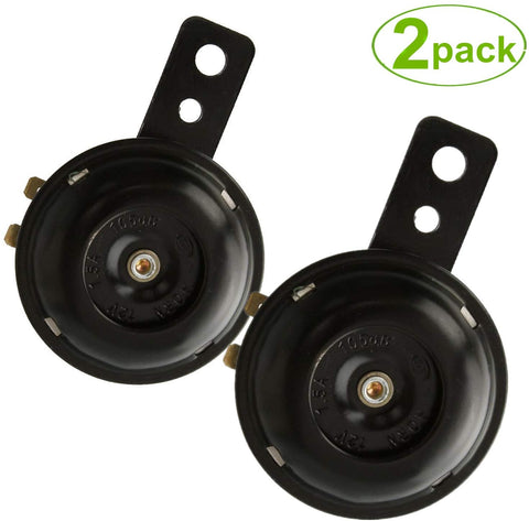 SoundOriginal Universal Motorcycle Electric Horns Auto Horns Loud kit 12V 1.5A 105db Waterproof Round Loud Horn Speakers (2pack)
