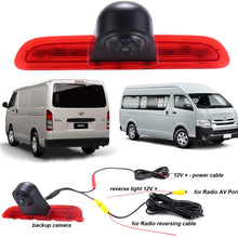 Waterproof Night Vision High Definition Color Rear View Brake Light Third Roof Top Mount Lamp Reverse Backup Camera for Toyota Hiace Commuter Van (Reversing Camera+4.3 '' Rearview Mirror)