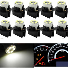 YITAMOTOR 10x T10 194 168 LED Dash Light Bulb White Dashboard LED Light Bulbs Bright Instrument Panel Gauge Cluster LED Light Bulbs and 10 Twist Lock Socket White, 12V