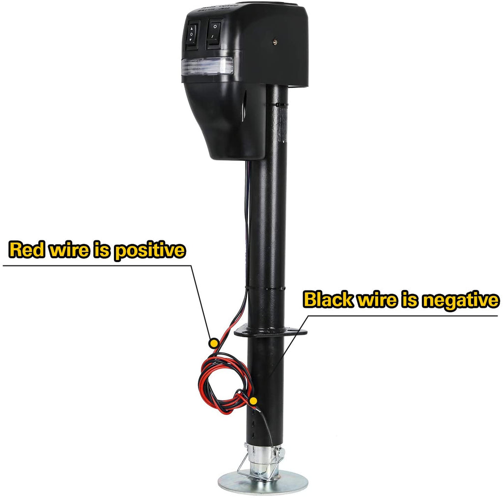 Weize Power Tongue Jack, 3500 Lb. Heavy Duty Electric Trailer Jack wit