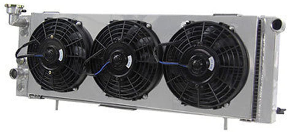 OzCoolingParts 84-01 Jeep Cherokee Radiator Fan Shroud Kit, Pro Top 3 Row Core Aluminum Radiator + 3 x 9