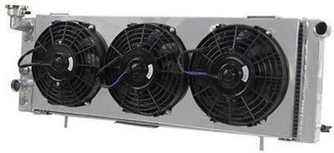 OzCoolingParts 84-01 Jeep Cherokee Radiator Fan Shroud Kit, Pro Top 3 Row Core Aluminum Radiator + 3 x 9