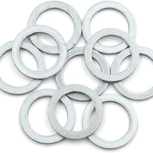 X AUTOHAUX 10pcs Universal Engine Oil Crush Washers Drain Plug Gaskets 16mm ID. 22mm OD. Aluminum Alloy for Car (16mm)