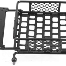 SALUTUYA Steel Universal Black Roof Rack Car Top Luggage Holder Model Vehicle Accessory Luggage Tray Roof Rack for Tamiya CC01 / CR01 / D90 / SCX10 1/10 1/8 RC Crawler Car