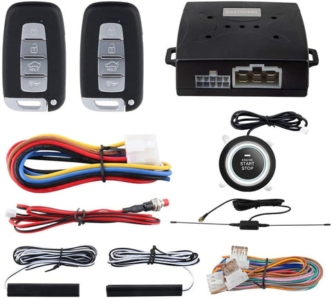 EASYGUARD EC003N-K-1 PKE Car Alarm System Proximity Lock Unlock Push Button Start Remote Engine Start Keyless Go System DC12V