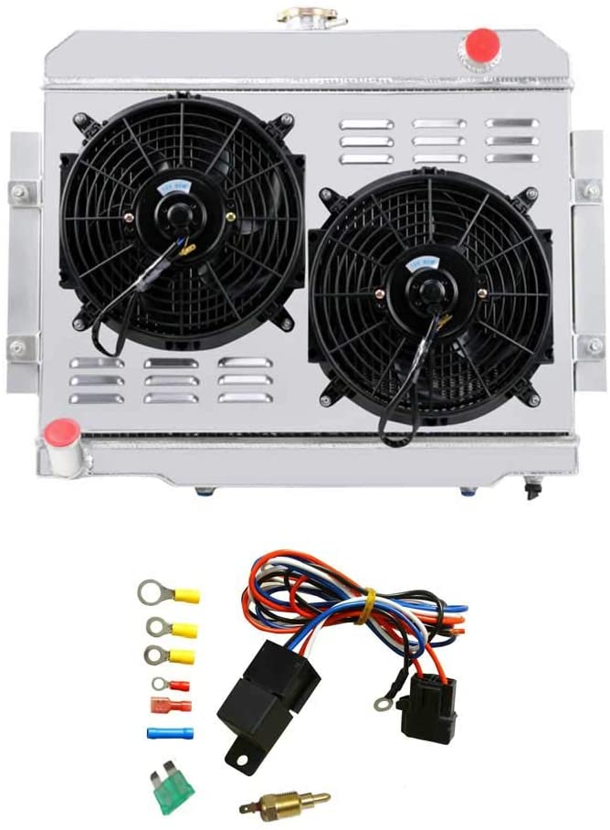 OzCoolingParts 3 Row Core Aluminum Radiator + 2 x 12