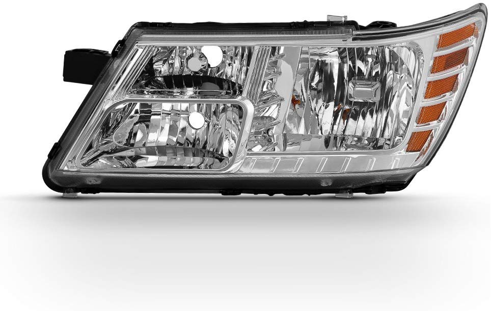 For 2009-18 Dodge Journey Driver Side Only Headlight Assembly Chrome Housing Clear Lens
