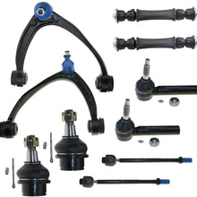 MILLION PARTS 10 Pcs Complete Control Arm Front Suspension Kit Upper Ball Joints K80669 K80670