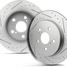 Slotted Brake Rotors Lsailon Fit for 11-17 CT0h,09-10 for Pontiac Vibe,for TOYOTA Corolla/Matrix/Prius/Prius Plug-In/Prius Prime