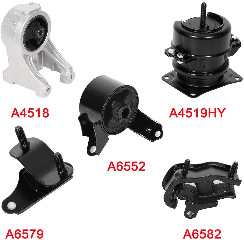 ECCPP MMK1003 Complete Engine Motor and Trans Mounts Set of 5 Fit For 1999-2004 Honda Odyssey 3.5L A4519HY A4518 A6552 A6582 A6579