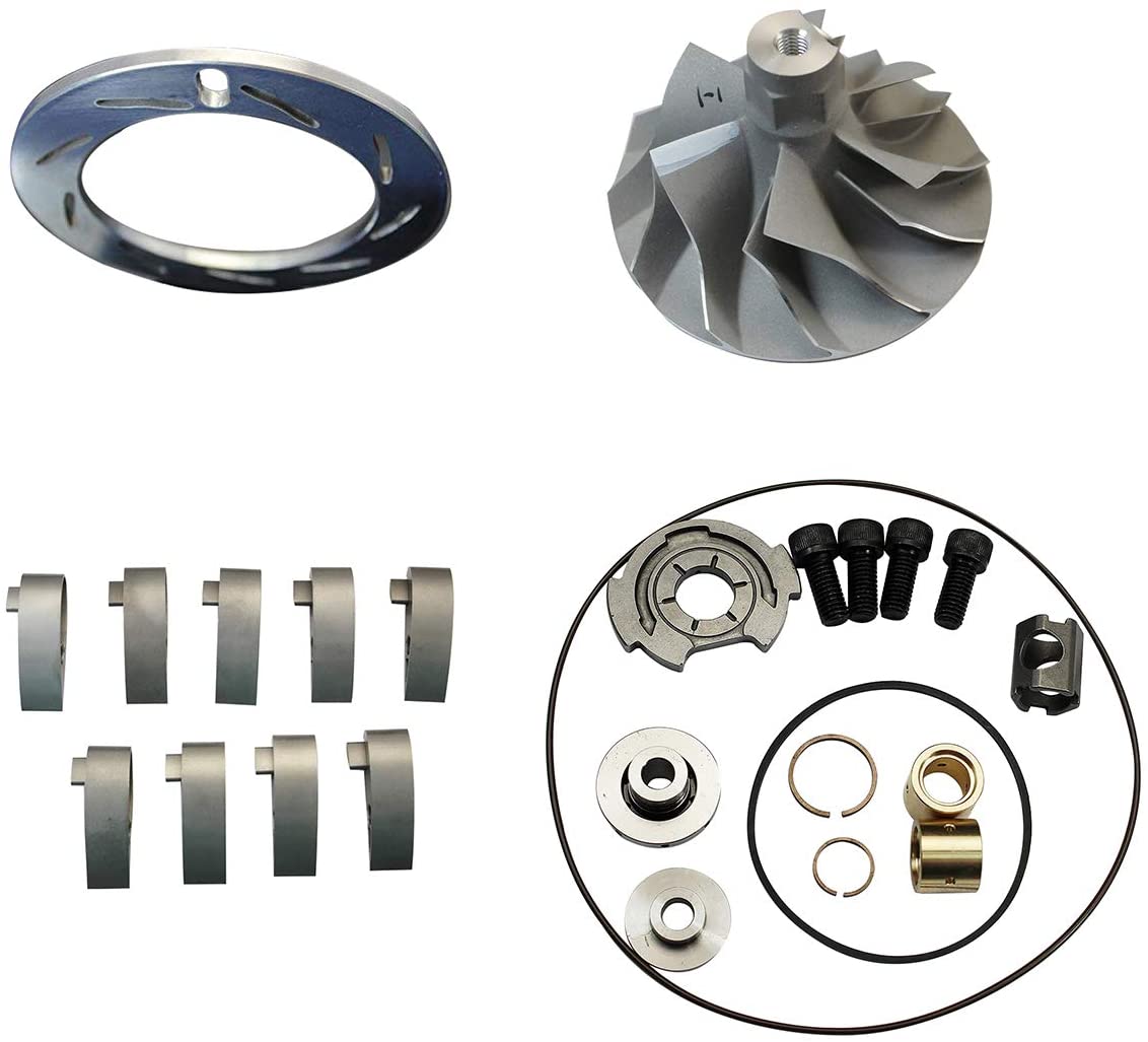 04.5-05 Duramax 6.6 LLY GT3788va Turbo Charger Inconel Unison Ring+ Vanes 9PCS+GT3788VA Rebuild Kit+GT3788VA Compressor Wheel 6+6