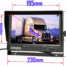 Vehicle Backup Camera System,2 x Night Vision 18LED IR Car Rear View Mirror Camera 1920 x 1080P + 9" IPS Car DVR Monitor with 10m20m Cable For RV Truck Trailer Bus Camper