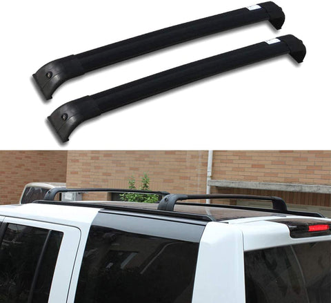 UDP 2Pcs Fit for Land Rover Discovery 3 Discovery 4 LR3 LR4 2003-2016 Aluminium Crossbar Cross Bar Baggage Luggage Racks Roof Racks Rail Bar Black