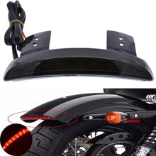 ANKIA Motorcycle Chopped Rear Fender Edge LED Brake License Plate Tail Light Stop Running Light Turn Signal Lamp for Harley Sportster XL883N 1200N XL1200V XL1200X (Smoked Black)