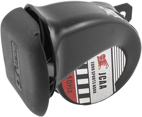uxcell Electric Snail Horn Siren Black for Motorcycle