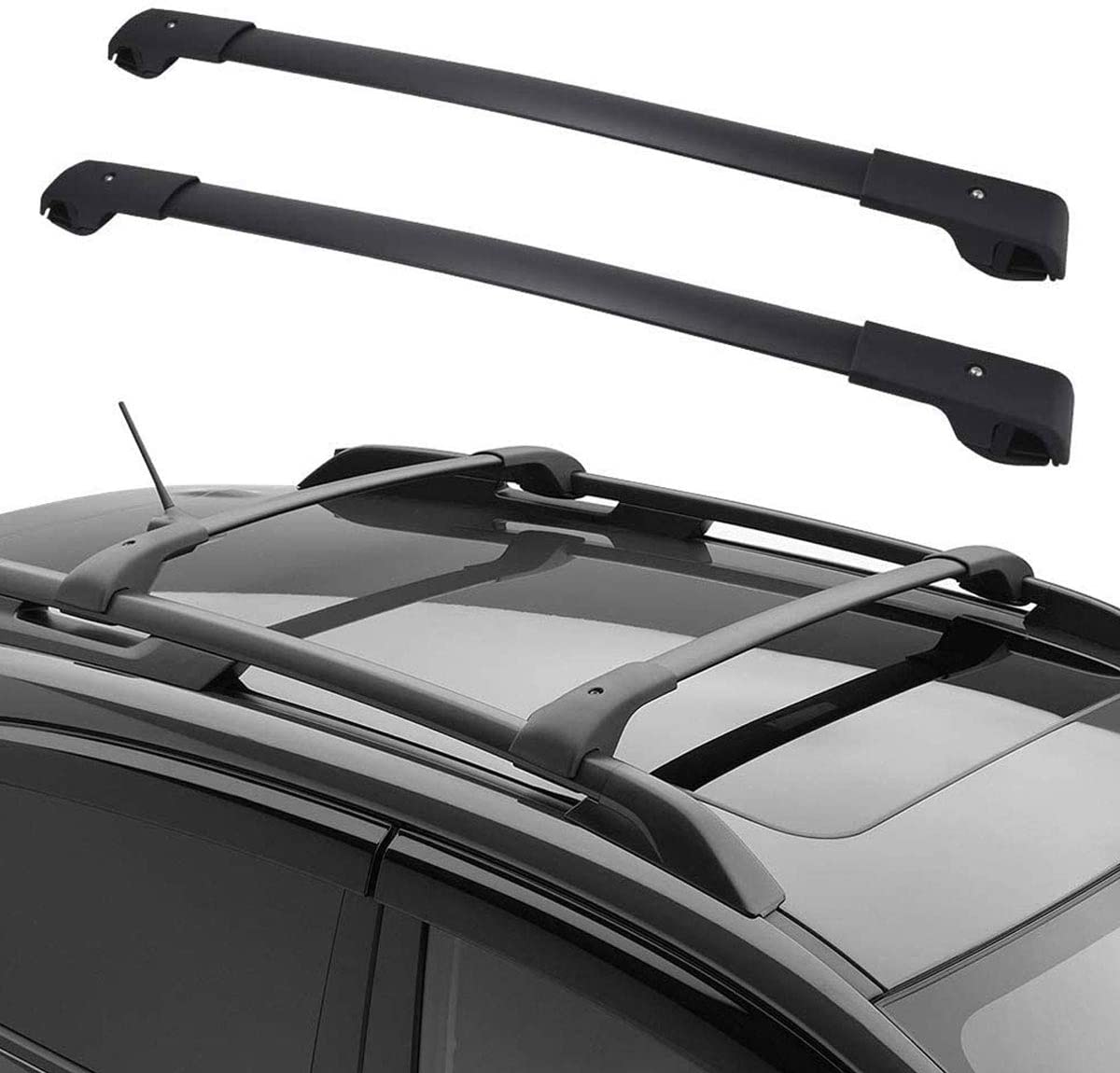 ANTS PART Roof Rack Cross Bars for 2009-2013 Subaru Forester Black Luggage Carrier Aluminum