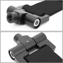 NRG Innovations TOW-125BK Front/Rear Bumper 2.25 Inches Wide Nylon Towing Hook Belt Strap + LED Keychain Flashlight