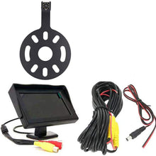 HD Third Roof Top Mount Brake Lamp Reverse Rear View Backup Camera with 8LED Angle and Distance Adjustable IR Night Vision for Jeep Wrangler/Willys/Unlimited Sahara (Camera+4.3''Rearview Mirror)