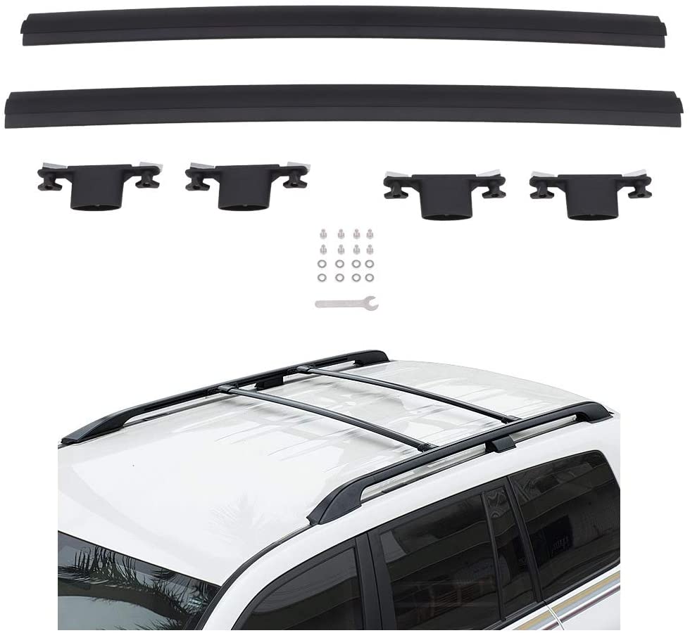SAREMAS US Black roof Cargo Racks for Toyota Land Cruiser LC200 2008-2020 Cross bar roof Rack Rail Luggage Carrier