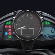 Qiilu Universal 0~160KM/H Motorcycle Odometer LED LCD Digital Speedometer Tachometer Black Gauges with Night Light Fit for Most Popular 12V Motorbike