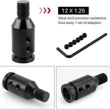 White Round Ball Gear Shift Knobs, Universal Automatic Manual Weighted Shifter Knob + Aluminum Adapter, Stick Shift Knob Head Cover Handle Ball with Adapter 12x1.25mm Fit Most Vehicles (White)