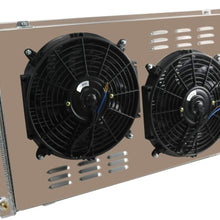 OzCoolingParts 3 Row Core Aluminum Replacement Radiator + 2 x 12" Fan w/Shroud + Thermostat Kit for 1960-1990 85 86 87 88 Chevy Chevelle El Camino Truck Buick Cadillac Oldsmobile Pontiac