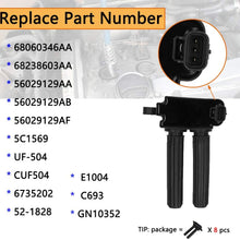 56029129AA Ignition Coil Pack Compatible with Dodge Charger Durango Magnum Commander Grand Cherokee Ram 1500 2500 3500 Chrysler 300 Aspen 2005-2018 5.7L 6.1L 6.4L V8# UF-504 C1526 68238603AA
