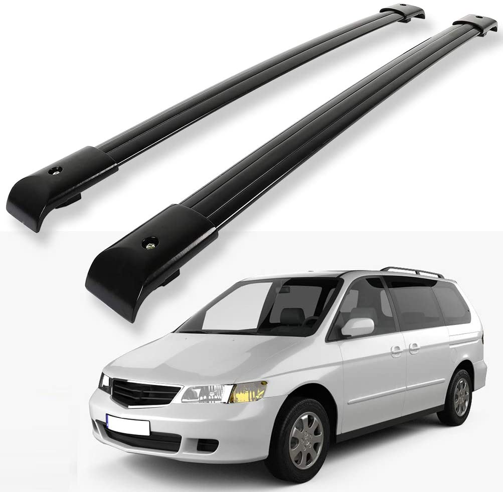 WHEELTECH Roof Rack Cross Bar Rail fit For Honda Odyssey 3.5L 1999-2004 Cargo Racks Rooftop Cargo Luggage Baggage Black Crossbars